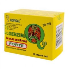 Coenzima Q10 in ulei de catina Forte, 40 capsule moi, Hofigal